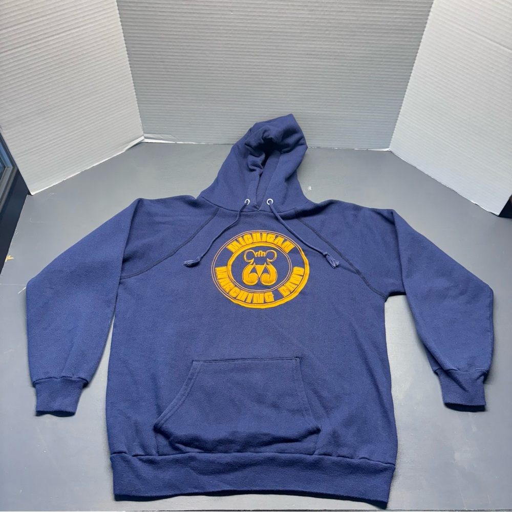 Vintage Michigan Wolverines Marching Band Hoodie Men's Sz XL